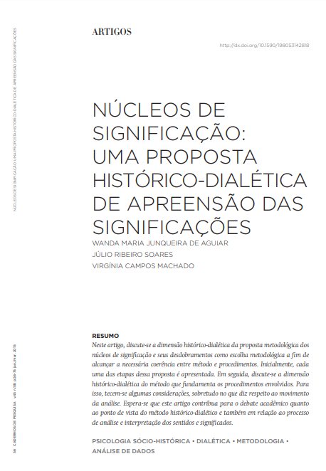 Núcleos de significação: uma proposta histórico-dialética de apreensão das significações