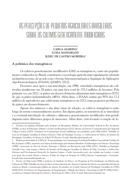 Perceptions of Brazilian small-scale farmers about genetically modified crops