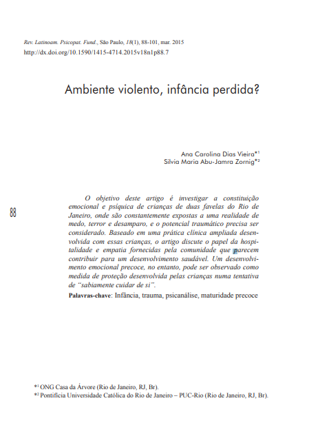 Ambiente violento, infância perdida?