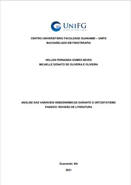 Análise das variáveis hemodinâmicas durante o ortostatismo passivo: revisão de literatura