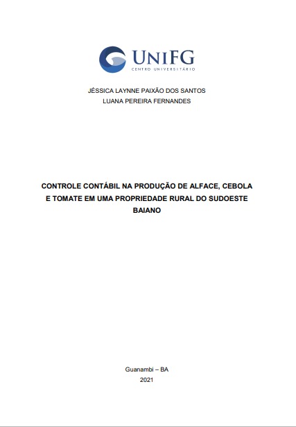 Controle contábil na produção de alface, cebola e tomate em uma propriedade rural do sudoeste baiano