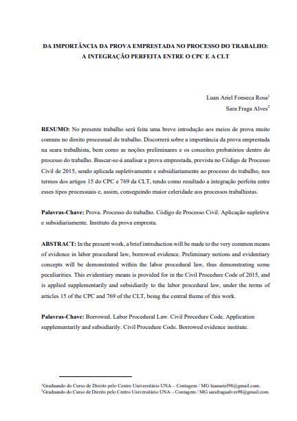 Da importância da prova emprestada no processo do trabalho: a integração perfeita entre o CPC e a CLT