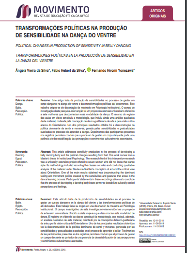TRANSFORMAÇÕES POLÍTICAS NA PRODUÇÃO DE SENSIBILIDADE NA DANÇA DO VENTRE