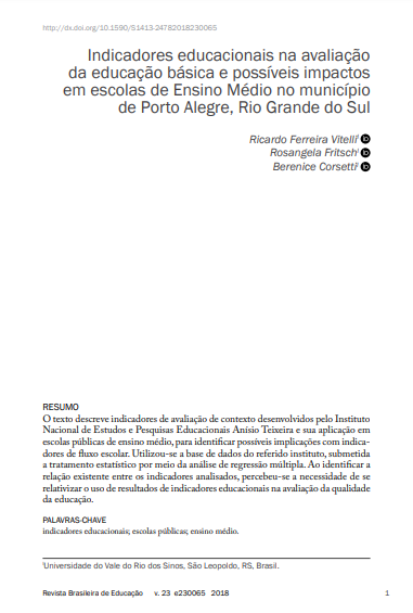 Indicadores educacionais na avaliação da educação básica e possíveis impactos em escolas de Ensino Médio no município de Porto Alegre, Rio Grande do Sul