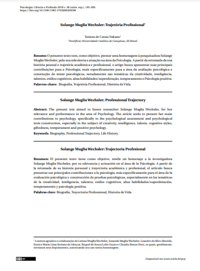 Solange Muglia Wechsler: Trajetória Profissional