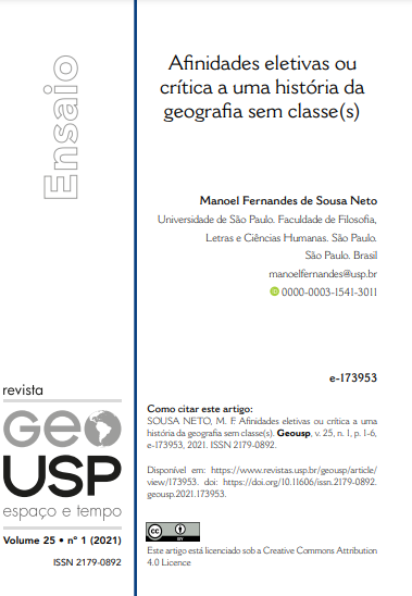 Afinidades eletivas ou crítica a uma história da geografia sem classe(s)