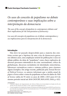 Os usos do conceito de populismo no debate contemporâneo e suas implicações sobre a interpretação da democracia