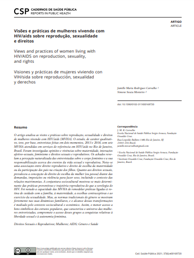 Visões e práticas de mulheres vivendo com HIV/aids sobre reprodução, sexualidade e direitos