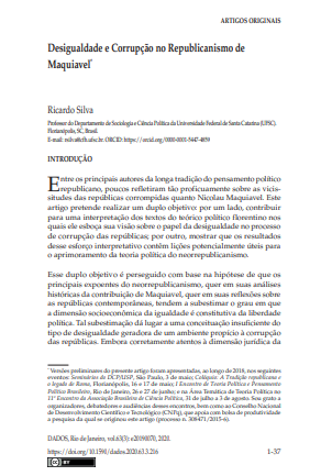 Desigualdade e Corrupção no Republicanismo de Maquiavel