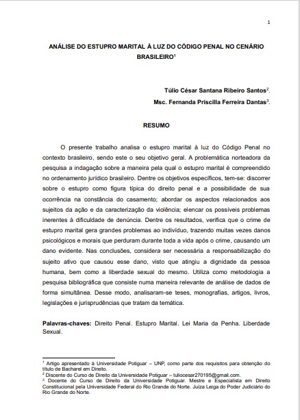 Análise do estupro marital à luz do código penal no cenário brasileiro