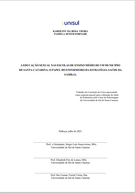 A educação sexual nas escolas de ensino médio de um município de Santa Catarina: o papel do enfermeiro da estratégia saúde da família