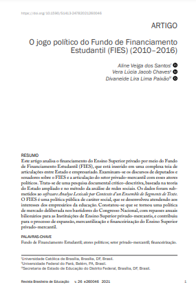 O jogo político do Fundo de Financiamento Estudantil (FIES) (2010-2016)