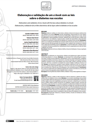 Elaboration and validation of an e-book with the laws about diabetes in schools