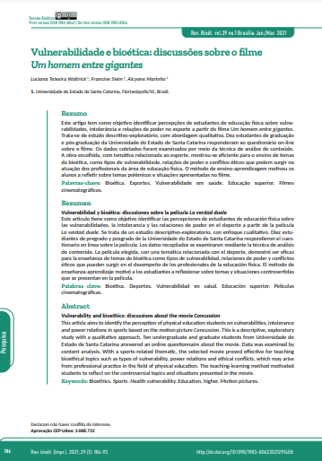 Vulnerabilidade e bioética: discussões sobre o filme Um homem entre gigantes