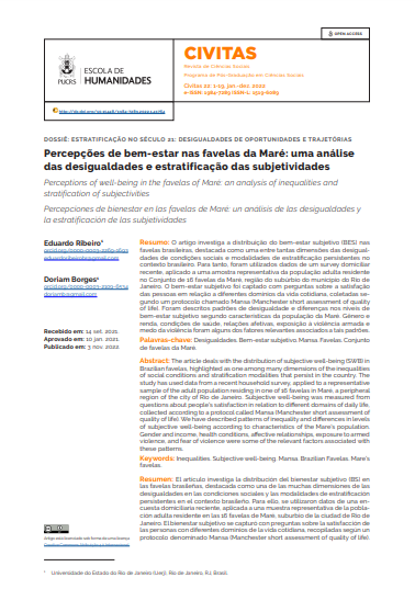 Percepções de bem-estar nas favelas da Maré: uma análise das desigualdades e estratificação das subjetividades