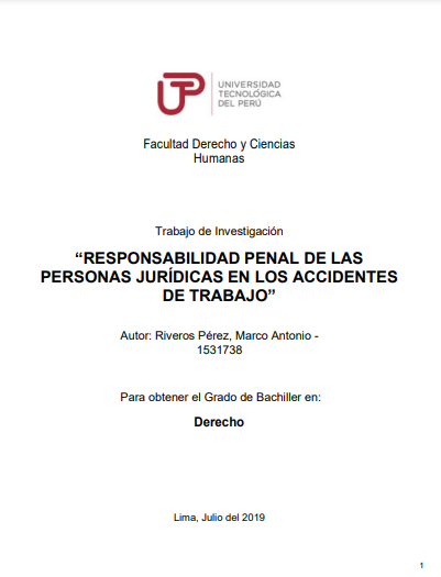 Responsabilidad penal de las personas jurídicas en los accidentes de trabajo