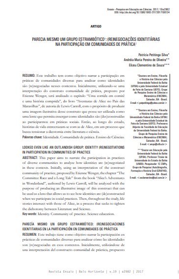 PARECIA MESMO UM GRUPO ESTRAMBÓTICO: (RE)NEGOCIAÇÕES IDENTITÁRIAS NA PARTICIPAÇÃO EM COMUNIDADES DE PRÁTICA