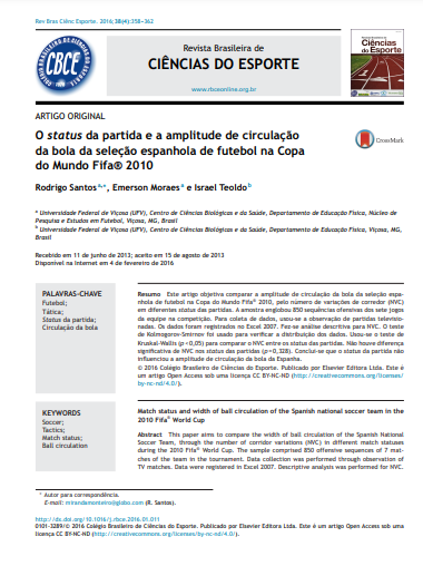 O status da partida e a amplitude de circulação da bola da seleção espanhola de futebol na Copa do Mundo Fifa® 2010