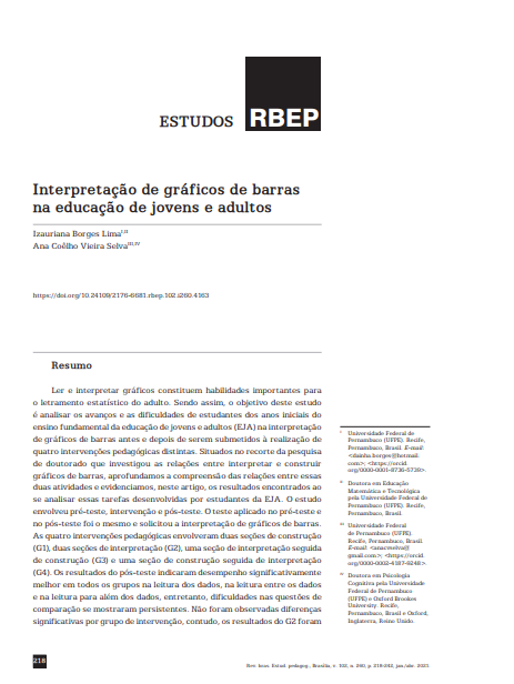 Interpretação de gráficos de barras na educação de jovens e adultos