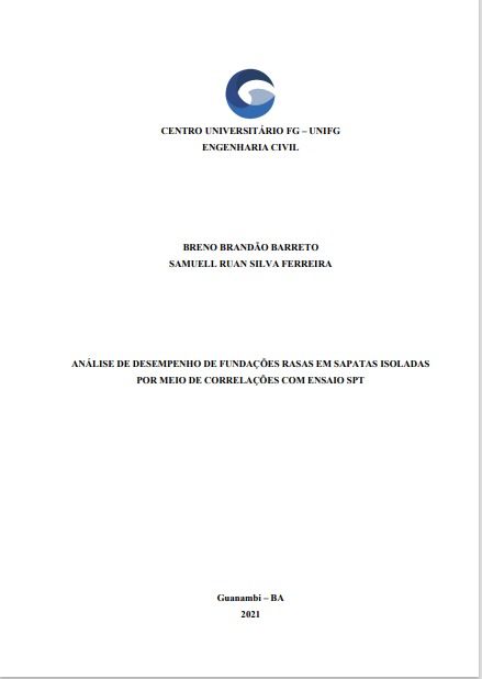 Análise de desempenho de fundações rasas em sapatas isoladas por meio de correlações com ensaio SPT