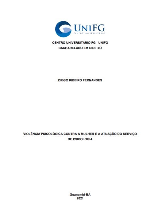 Violência psicológica contra a mulher e a atuação do serviço de psicologia