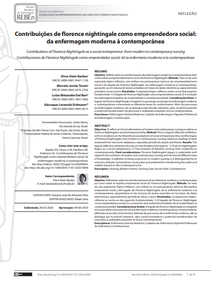 Contributions of Florence Nightingale as a social entrepreneur: from modern to contemporary nursing