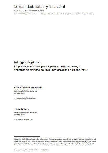 Inimigas da pátria: Propostas educativas para a guerra contra as doenças venéreas na Marinha do Brasil nas décadas de 1920 e 1930