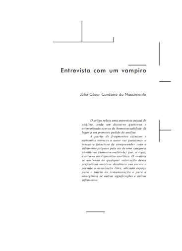 Entrevista com um vampiro