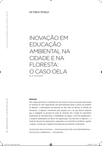 Inovação em educação ambiental na cidade e na floresta: o caso Oela