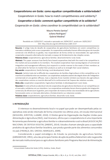 Cooperativismo em Goiás: como equalizar competitividade e solidariedade?