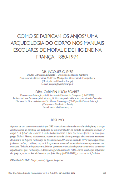 Como se fabricam os anjos?: uma arqueologia do corpo nos manuais escolares de moral e de higiene na França, 1880-1974