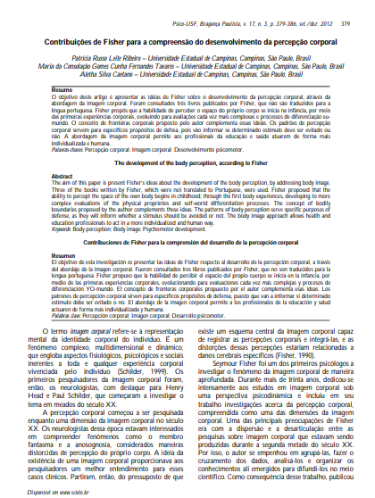 Contribuições de Fisher para a compreensão do desenvolvimento da percepção corporal