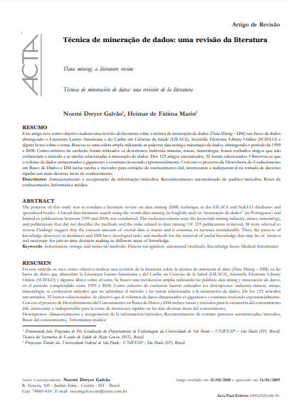 Técnica de mineração de dados: uma revisão da literatura
