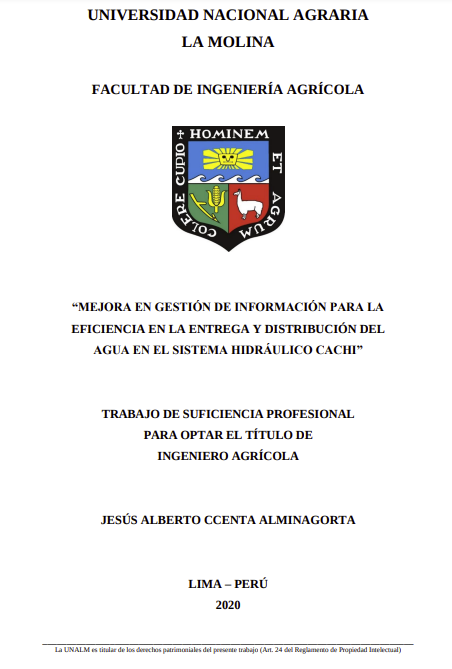 Mejora en gestión de información para la eficiencia en la entrega y distribución del agua