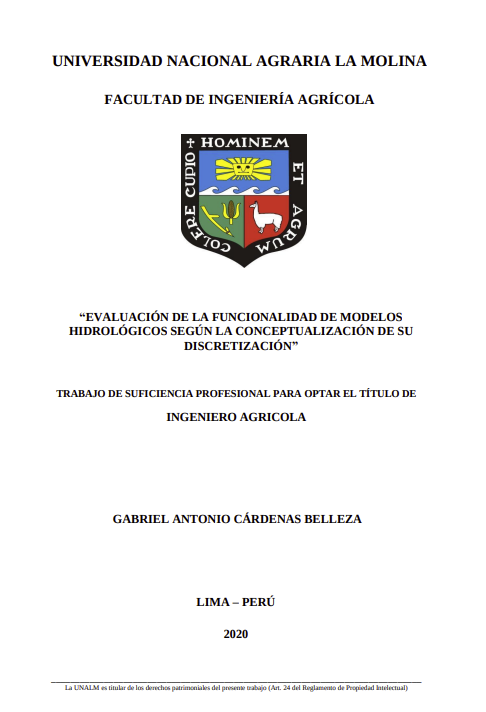 Evaluación de la funcionalidad de modelos hidrológicos según la conceptualización de su discretización