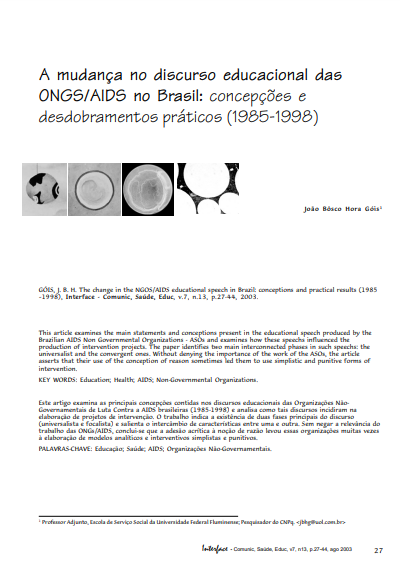 A mudança no discurso educacional das ongs/aids no Brasil: concepções e desdobramentos práticos (1985-1998)