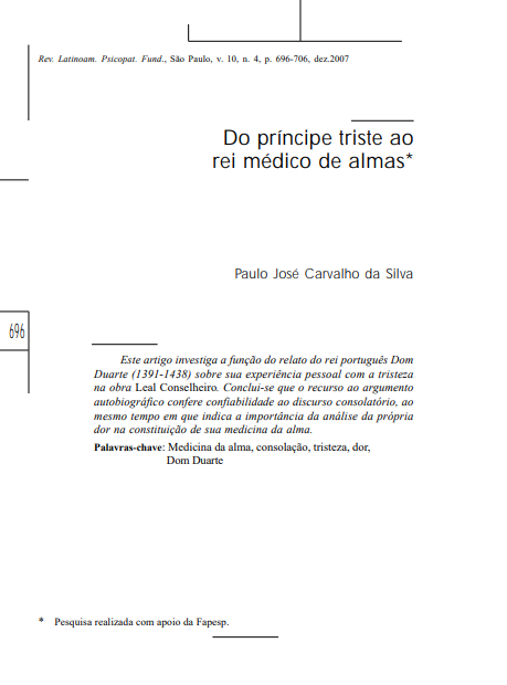Do príncipe triste ao rei médico de almas