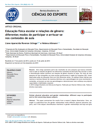 Educação física escolar e relações de gênero: diferentes modos de participar e arriscar-se nos conteúdos de aula