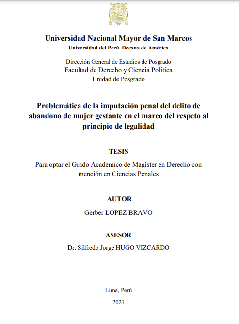 Problemática de la imputación penal del delito de abandono de mujer gestante