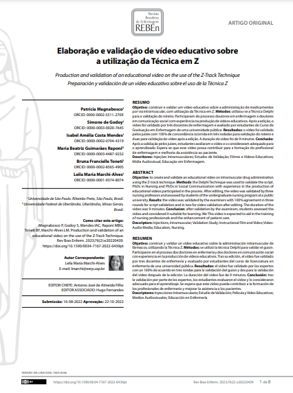 Production and validation of an educational video on the use of the Z-Track Technique