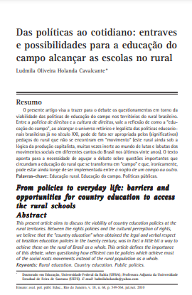 Das políticas ao cotidiano: entraves e possibilidades para a educação do campo alcançar as escolas no rural