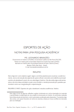 Esportes de ação: notas para uma pesquisa acadêmica