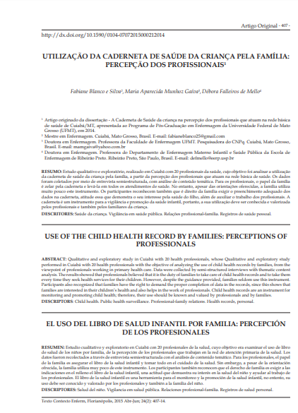 Use of the child health record by families: perceptions of professionals