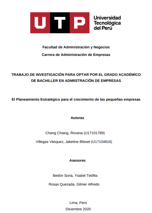 El planeamiento estratégico para el crecimiento de las pequeñas empresas