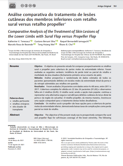 Comparative Analysis of the Treatment of Skin Lesions of the Lower Limbs with Sural Flap versus Propeller Flap