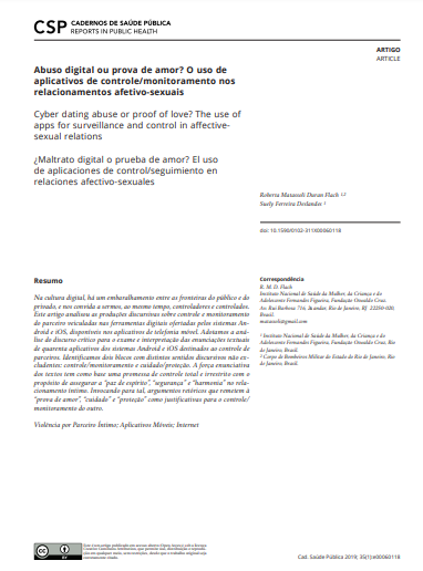 Abuso digital ou prova de amor? O uso de aplicativos de controle/monitoramento nos relacionamentos afetivo-sexuais