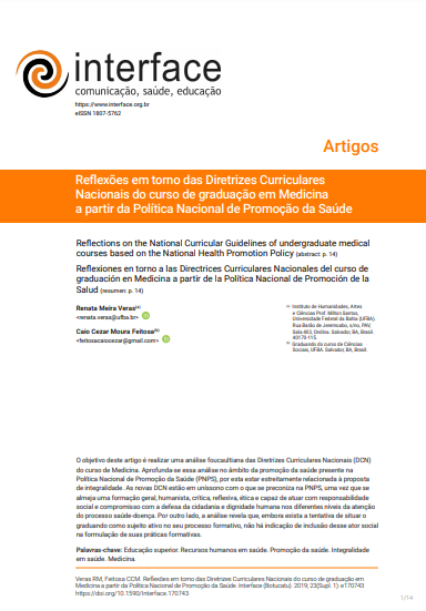 Reflections on the National Curricular Guidelines of undergraduate medical courses based on the National Health Promotion Policy