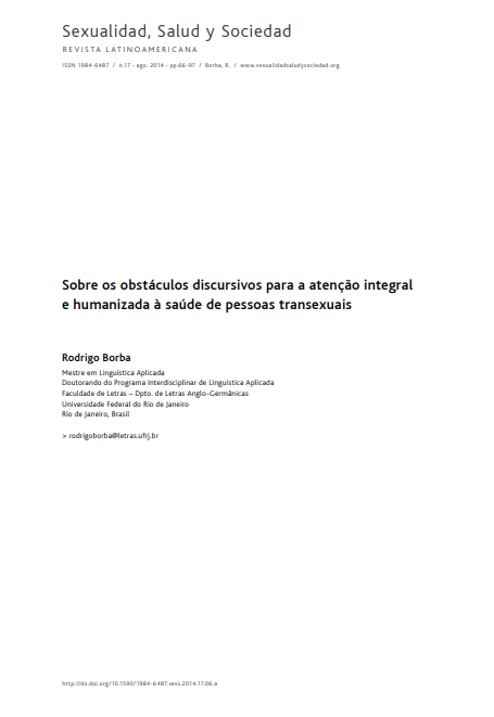 Sobre os obstáculos discursivos para a atenção integral e humanizada à saúde de pessoas transexuais