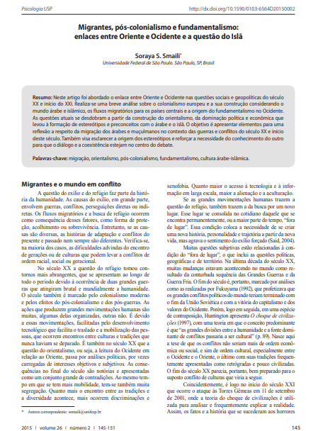 Migrantes, pós-colonialismo e fundamentalismo: enlaces entre Oriente e Ocidente e a questão do Islã