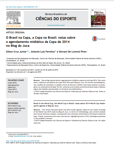 O Brasil na Copa, a Copa no Brasil: notas sobre o agendamento midiático da Copa de 2014 no Blog do Juca